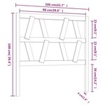 vidaXL Tête de lit 106x4x100 cm Bois massif de pin