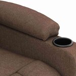 vidaXL Fauteuil électrique de massage Marron Tissu