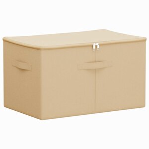 vidaXL Boîte de rangement Crème 60 x 43 x 35 cm Tissu intissé