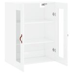 vidaXL Armoire murale blanc brillant 69 5x34x90 cm