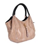 Sac en cuir style serpent Rose