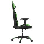 vidaXL Chaise de jeu Noir et vert Similicuir