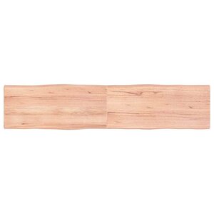 vidaXL Dessus de table bois massif traité bordure assortie