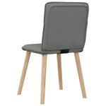 vidaXL Chaises à manger lot de 4 gris foncé tissu