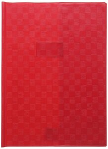 Protège-cahier Madras PVC 22/100e Avec Rabat Marque page 24x32 rouge CALLIGRAPHE