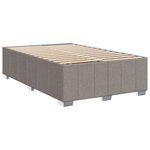 vidaXL Sommier à lattes de lit avec matelas taupe 120x190 cm tissu