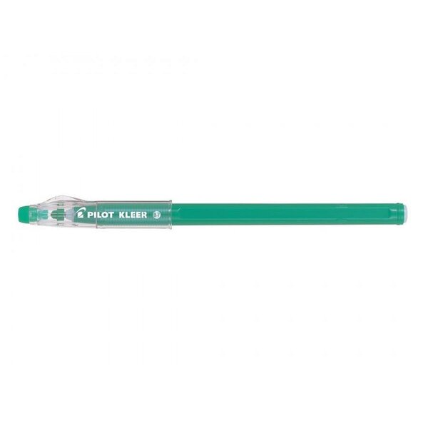 Stylo Bille à Capuchon KLEER Effaçable Pointe Moyenne Vert x 12 PILOT