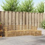 vidaXL Ensemble de canapés d'extérieur 5 Pièces Blanc 249 x 122 5 x 73 cm