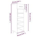 vidaXL Armoire à chaussure Blanc brillant 30x35x105 cm Bois ingénierie