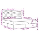 VidaXL Cadre de lit ottoman avec matelas bleu foncé 180x200 cm velours