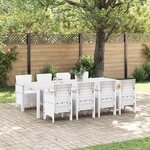 vidaXL Ensemble de salle à manger pour jardin 9 Pièces Gris clair