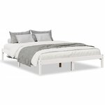 vidaXL Cadre de lit extra long sans matelas 140x210 cm bois massif pin