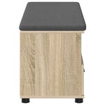vidaXL Banc d'entrée avec coussin Chêne Sonoma 100 x 38 x 46 cm