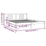 vidaXL Cadre de lit sans matelas bois massif 160x200 cm
