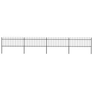 vidaXL Clôture de jardin avec dessus en lance Acier 6 8x0 8 m Noir