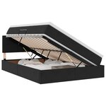 vidaXL Lit de rangement LED avec matelas Noir 140 x 200 cm Velours