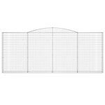 vidaXL Paniers à gabions arqués 2 Pièces 400x30x160/180 cm Fer galvanisé