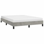 vidaXL Cadre de lit Gris clair 140x200 cm Velours