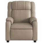 vidaXL Fauteuil de massage inclinable électrique cappuccino similicuir