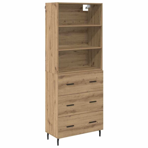 vidaXL Haut Armoire avec tiroir Chêne artisanal 69 5 x 34 x 180 cm