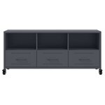 vidaXL Meuble TV anthracite 100 5x39x43 5 cm acier