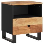 vidaXL Table de chevet Bois d'acacia solide et d'ingénierie