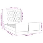 vidaXL Cadre de lit avec tête de lit Bleu 120x200 cm Tissu