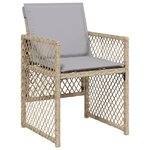 vidaXL Ensemble à manger de jardin et coussins 13 Pièces beige