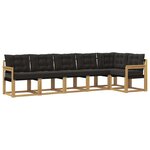 vidaXL Ensemble de canapés d'extérieur 6 pc Blanc et noir