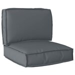 vidaXL Set de coussins de palette Tissu Oxford Anthracite