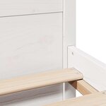 vidaXL Cadre de lit sans matelas blanc 100x200 cm bois de pin massif