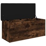 vidaXL Banc de rangement chêne fumé 102x42x45 cm bois d'ingénierie