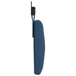 vidaXL Tête de lit suspendue Bleu Tissu