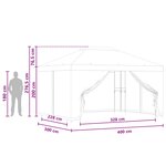 vidaXL Abri de jardin avec parois 4 × 3 m Taupe Polyester et Acier