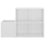 vidaXL Armoire à chaussures d’entrée blanc brillant bois ingénierie