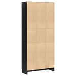 vidaXL Bibliothèque Chêne noir 82.5 x 30.5 x 185 cm Bois d'ingénierie