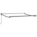 vidaXL Cadre de store rétractable manuel Anthracite 3 x 2 m Aluminium