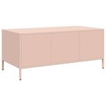vidaXL Table basse rose 101 5x50x43 5 cm acier laminé à froid