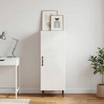 vidaXL Buffet Blanc brillant 33 x 34 5 x 89 5 cm Bois d'ingénierie