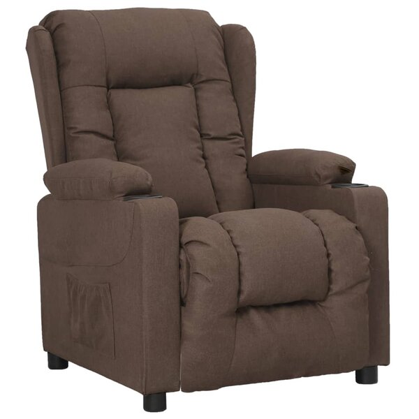 vidaXL Fauteuil inclinable Taupe Tissu