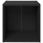 vidaXL Meubles TV 4 Pièces noir 37x35x37 cm bois d’ingénierie