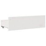 vidaXL Lit bibliothèque sans matelas blanc 135x190 cm bois pin massif