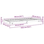 vidaXL Cadre de lit Cire marron 90 x 190 cm Bois de pin massif