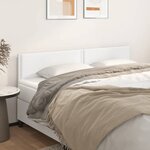 vidaXL Têtes de lit 2 Pièces Blanc 90x5x78/88 cm Similicuir