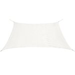 vidaXL Voile d'ombrage PEHD Rectangulaire 2 x 4 m Blanc
