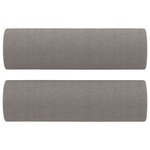 vidaXL Canapé 2 places avec oreillers décoratifs taupe 120 cm tissu