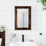 vidaXL Armoire à miroir de salle de bain chêne fumé bois d’ingénierie