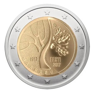 2 euros commémorative Estonie 2017 - Indépendance.