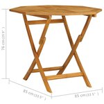 vidaXL Ensemble à manger de jardin 5 Pièces Bois de teck massif