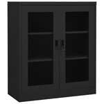 vidaXL Armoire de bureau et jardinière Anthracite 90x40x128 cm Acier